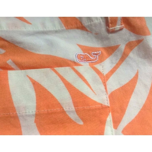 VINEYARD VINES Coral / White Tropical Print Shorts - Picture 4 of 6